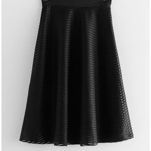 & other stories Black striped A-line skirt